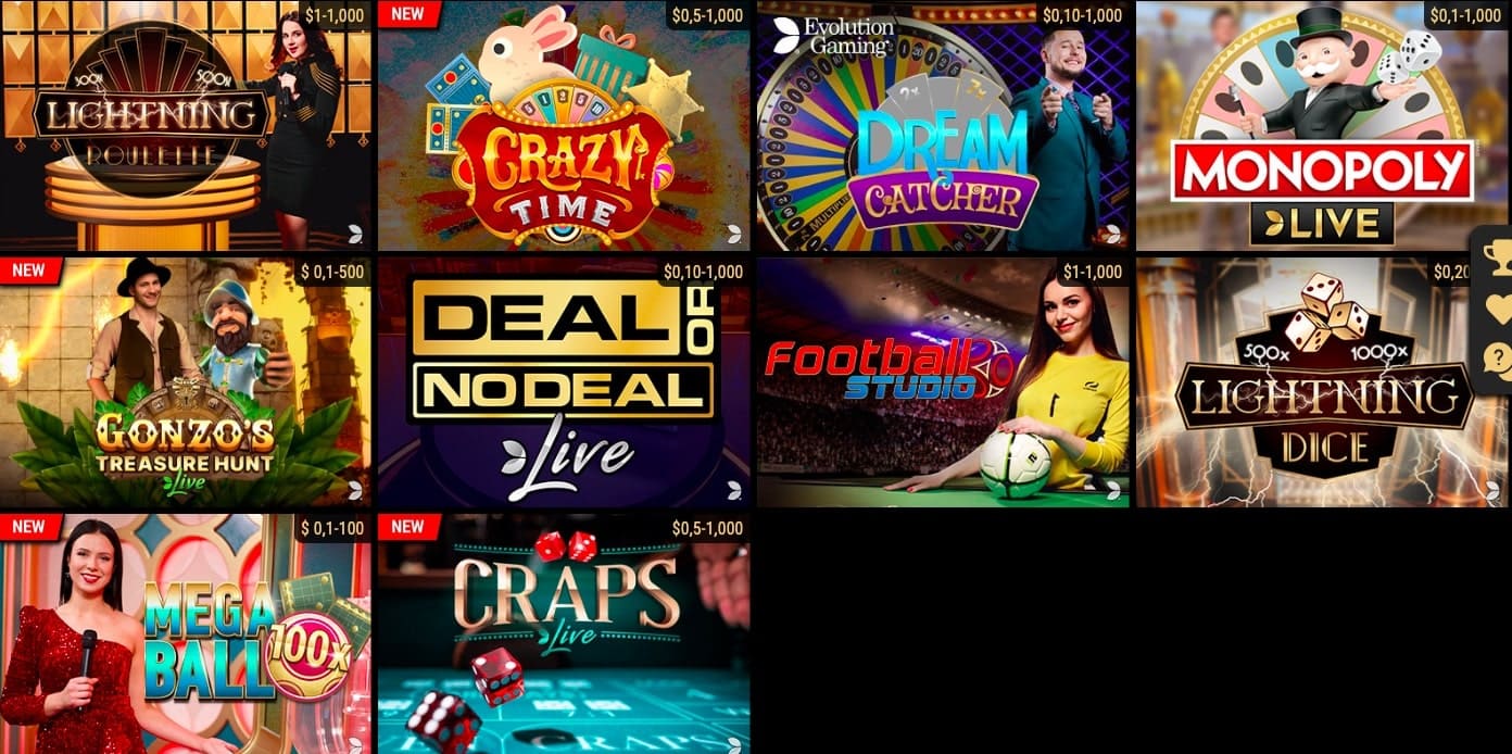 Игровые шоу с ведущим в Riobet Live